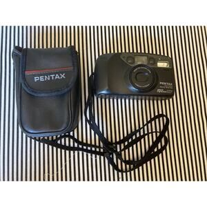 Pentax IQZoom EZY 35mm P & S Film Camera w/Case FOR PARTS U7‎ ERROR